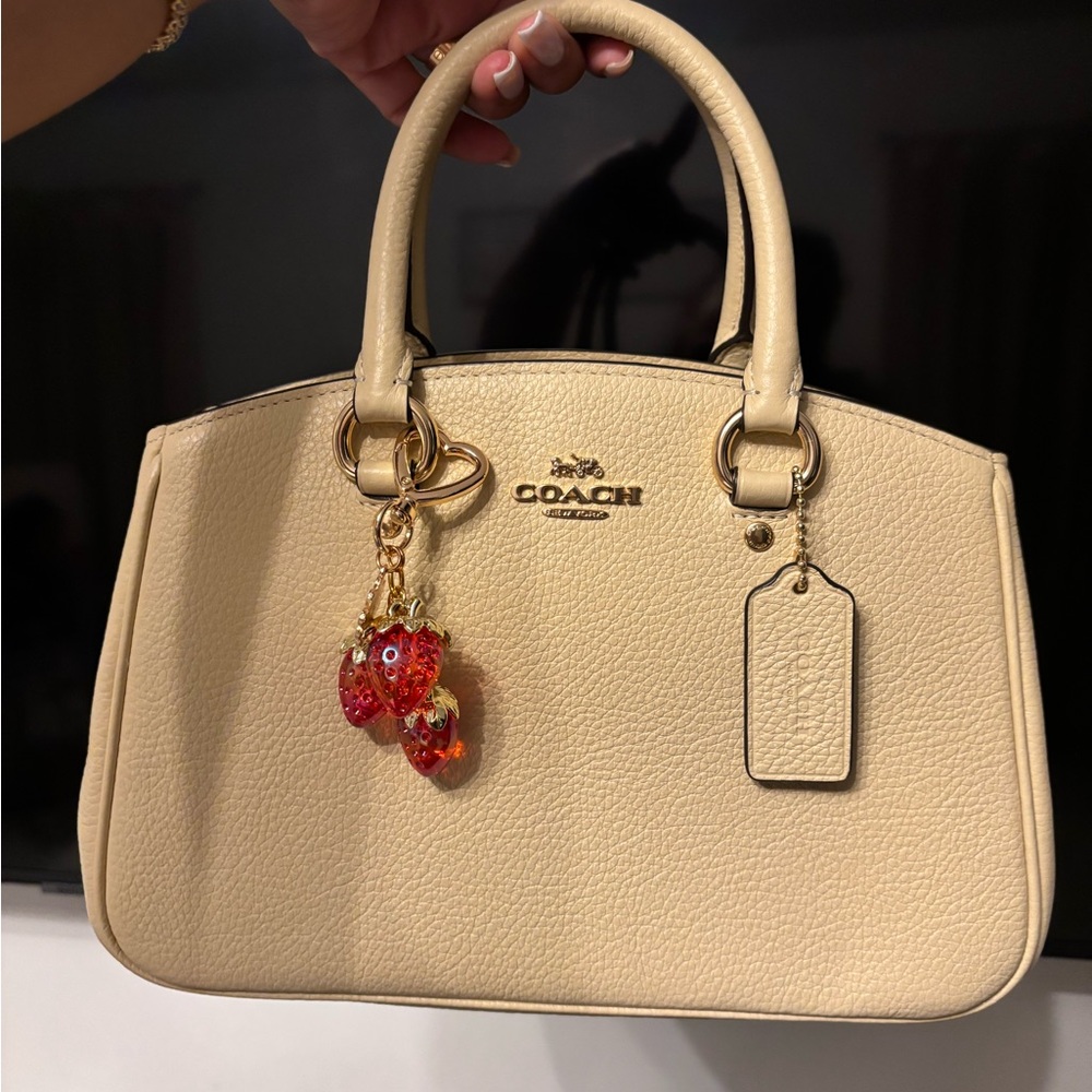 Coach Cream Satchel with Gold Hardware